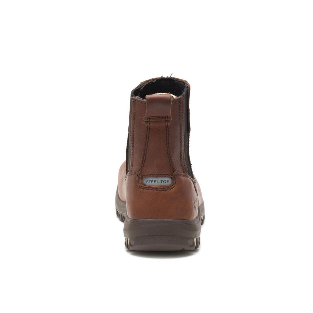 Caterpillar Abbey Steel Toe Csizma Pull-On Női Barna | 4078-DNRJT