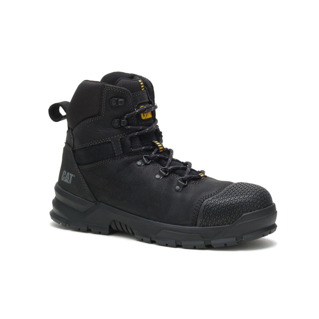 Caterpillar Accomplice X Waterproof Steel Toe Acél Orrú Csizma Férfi Fekete | 2879-TWPHI