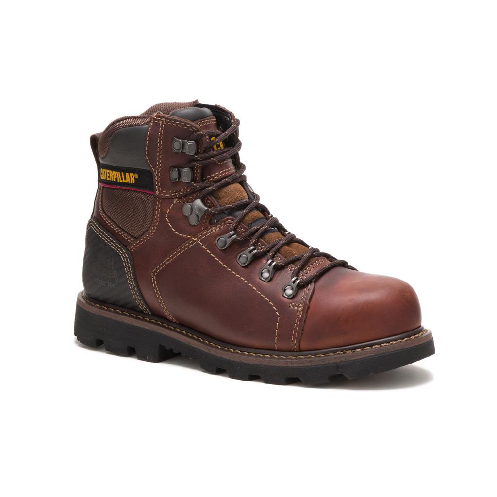 Caterpillar Alaska 2.0 Steel Toe Acél Orrú Csizma Férfi Barna | 9378-OSTQE