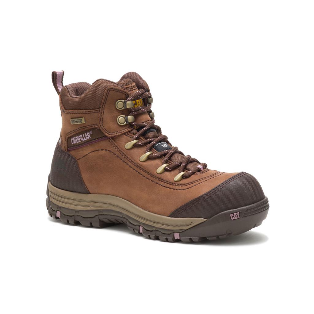 Caterpillar Ally Waterproof Composite Toe Munkabakancs Női Barna | 2605-IXJUN