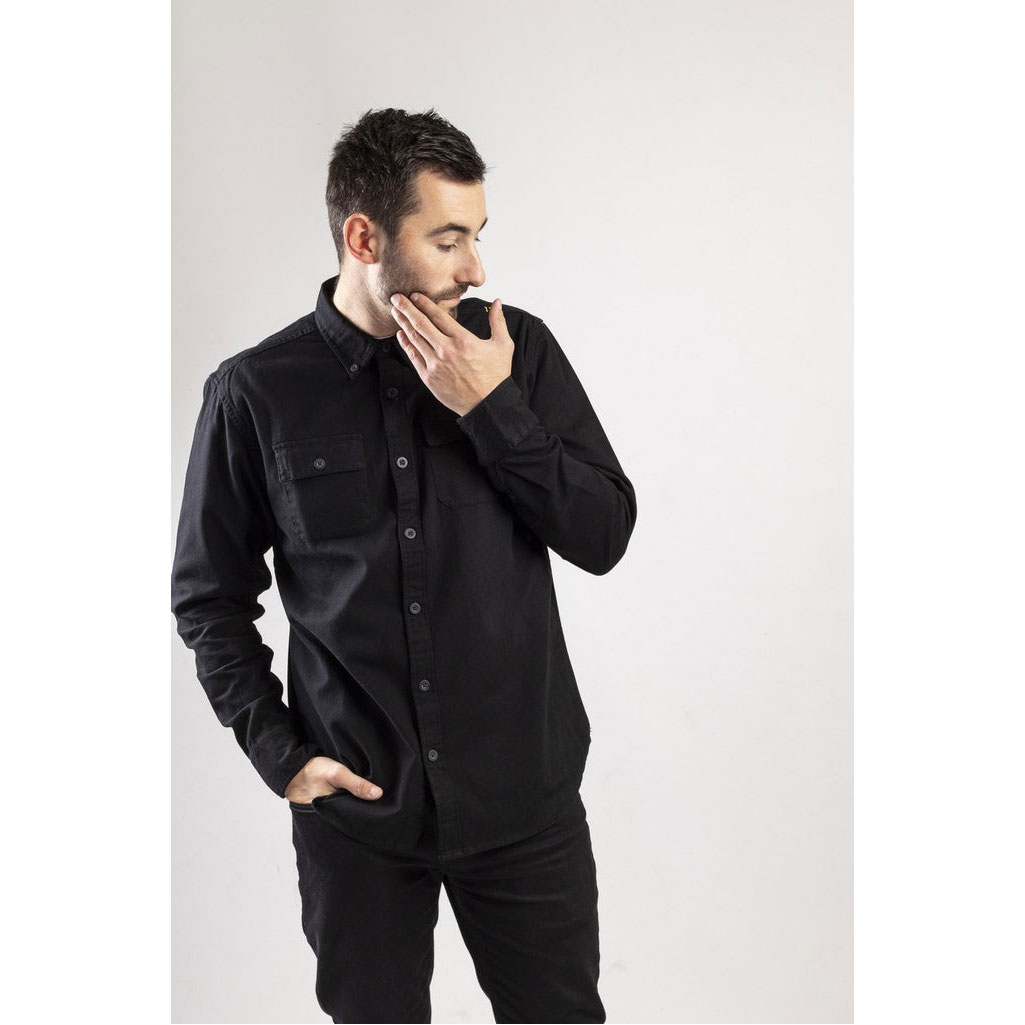 Caterpillar Button Up L/S Ingek Férfi Fekete | 0524-UNPTS