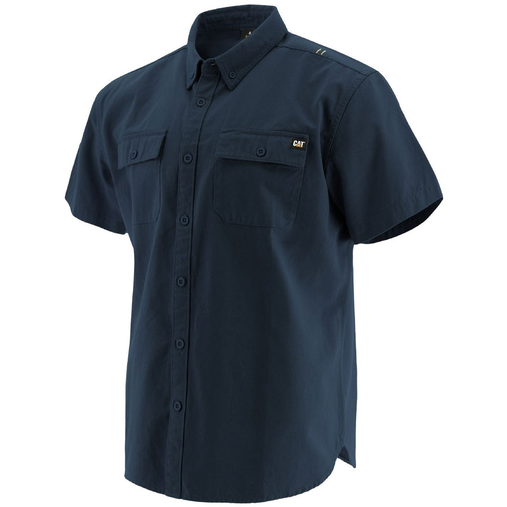 Caterpillar Button Up S/S Ingek Férfi Sötétkék | 9538-MHGAD