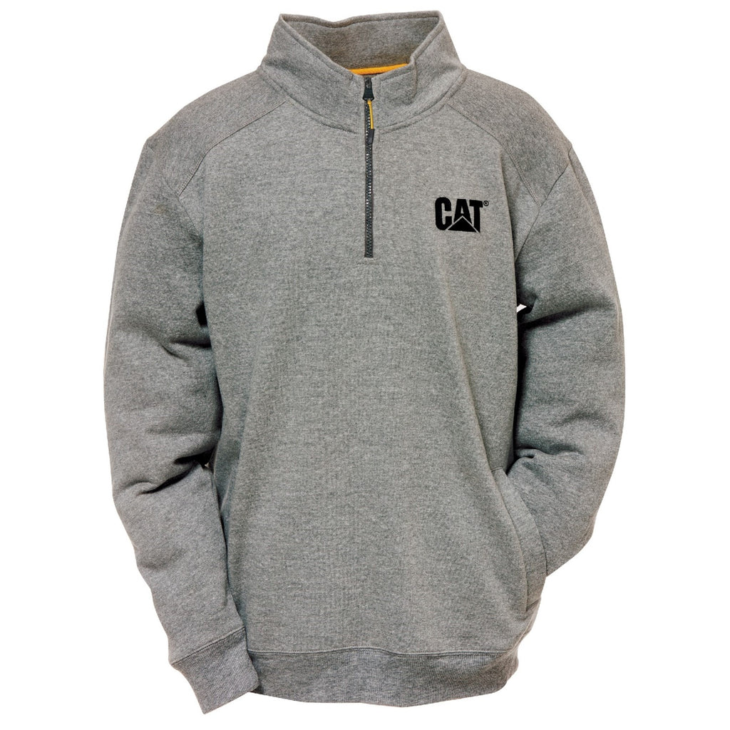 Caterpillar Canyon 1/4 Zip Heather Pulóverek Férfi Sötétszürke | 3278-JSKZQ