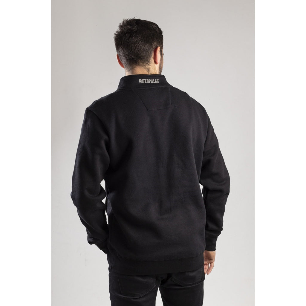 Caterpillar Canyon 1/4 Zip Pulóverek Férfi Fekete | 4763-MJKBG