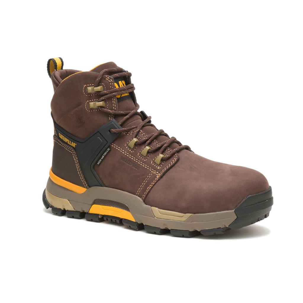 Caterpillar Cat Edge Waterproof Nano Toe Munkabakancs Férfi Kávé | 1798-GXTDL