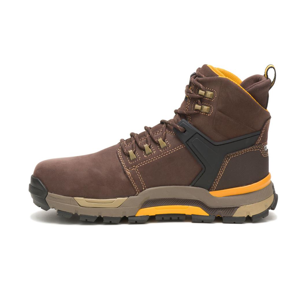 Caterpillar Cat Edge Waterproof Nano Toe Munkabakancs Férfi Kávé | 1798-GXTDL