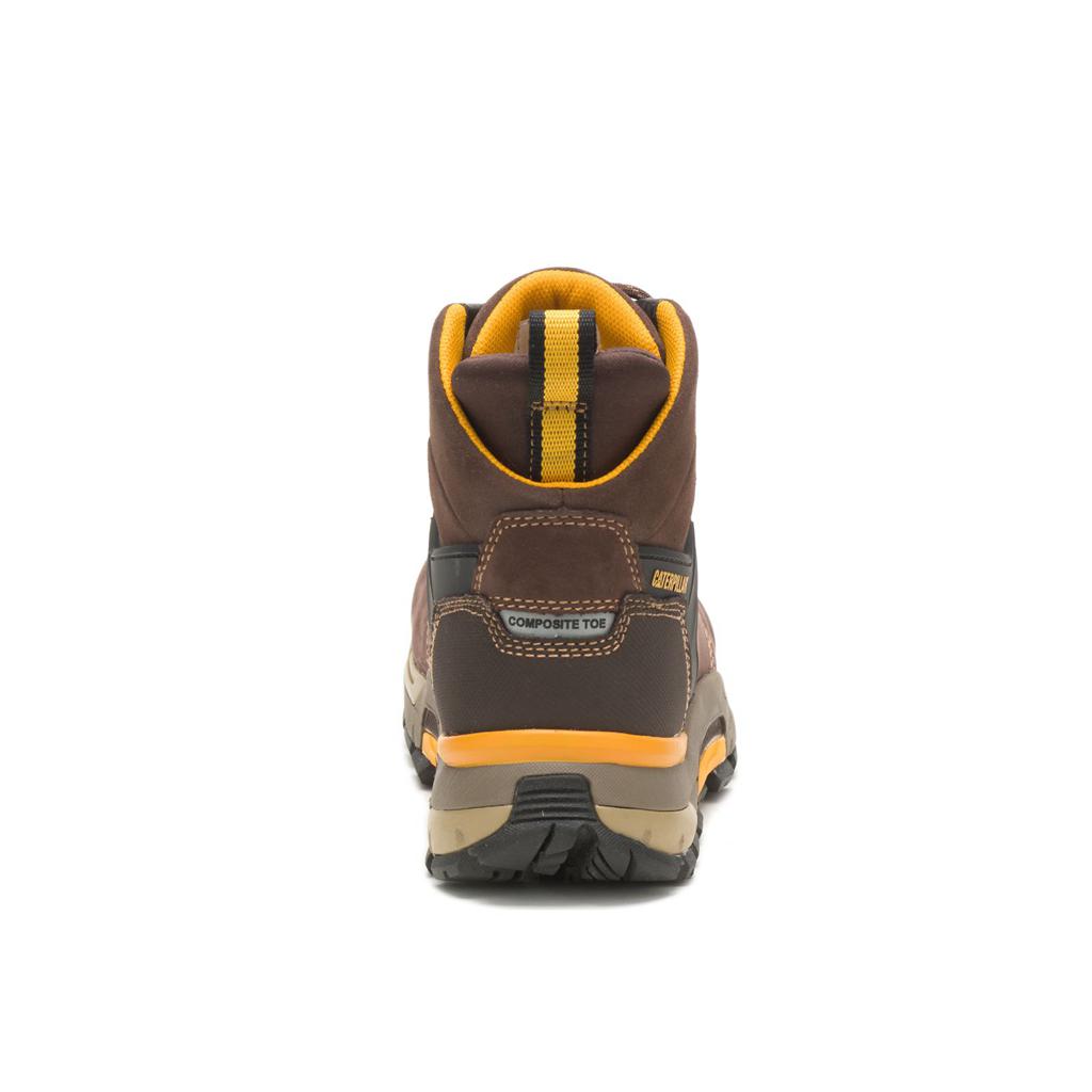 Caterpillar Cat Edge Waterproof Nano Toe Munkabakancs Férfi Kávé | 1798-GXTDL