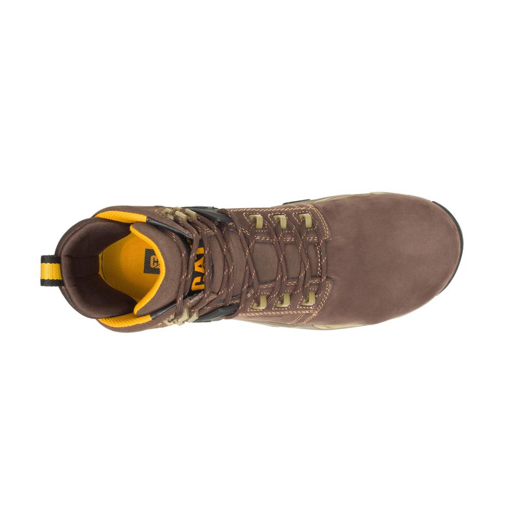 Caterpillar Cat Edge Waterproof Nano Toe Munkabakancs Férfi Kávé | 1798-GXTDL