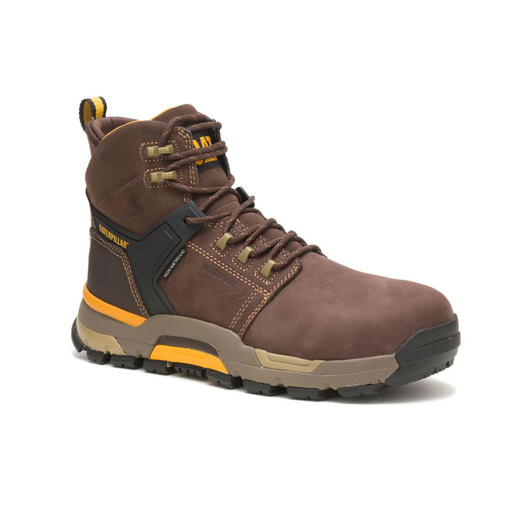 Caterpillar Cat Edge Waterproof Nano Toe Munkabakancs Férfi Kávé Barna | 2095-CXEZH