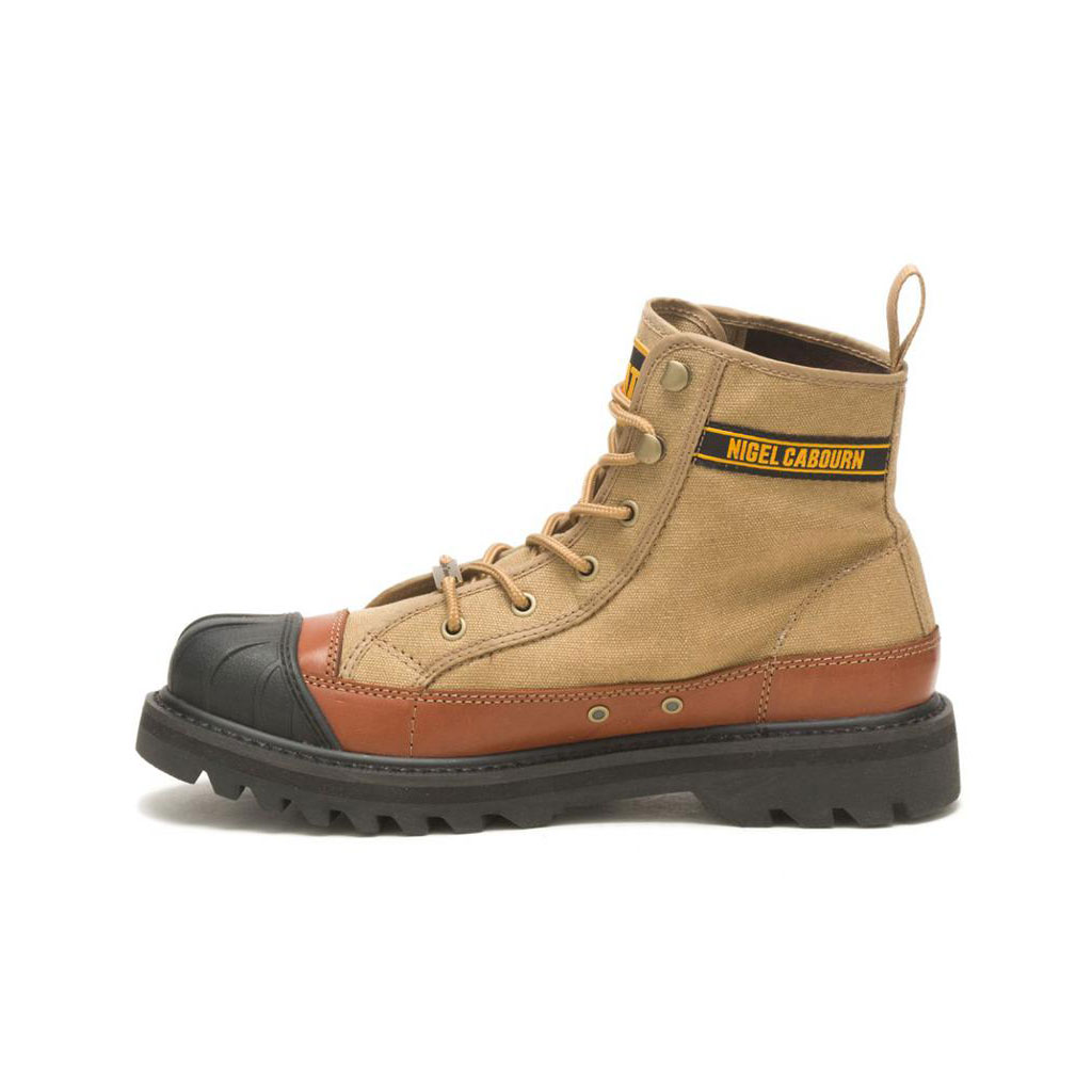 Caterpillar Cat Footwear X Nigel Cabourn Omaha Alkalmi Csizma Férfi Khaki | 1238-SCWOG