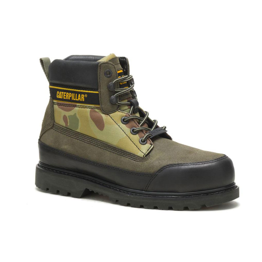 Caterpillar Cat Footwear X Nigel Cabourn Utah Alkalmi Csizma Férfi Zöld Fekete | 4832-OEQJY