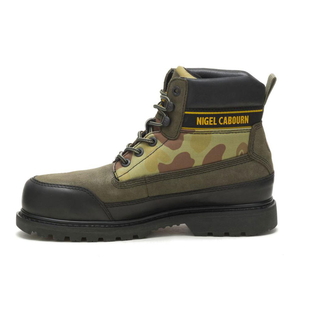 Caterpillar Cat Footwear X Nigel Cabourn Utah Alkalmi Csizma Férfi Zöld Fekete | 4832-OEQJY