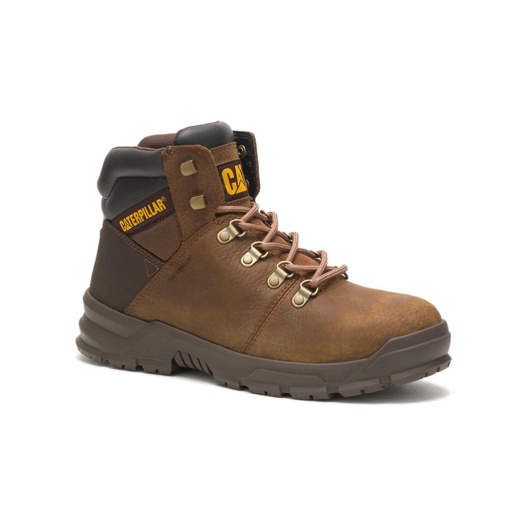 Caterpillar Charge Waterproof Alloy Toe Munkabakancs Férfi Barna | 2053-XNELB