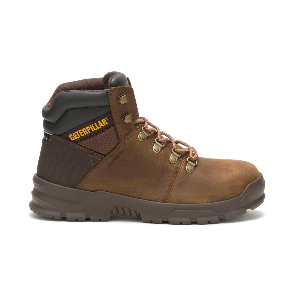 Caterpillar Charge Waterproof Alloy Toe Munkabakancs Férfi Barna | 2053-XNELB