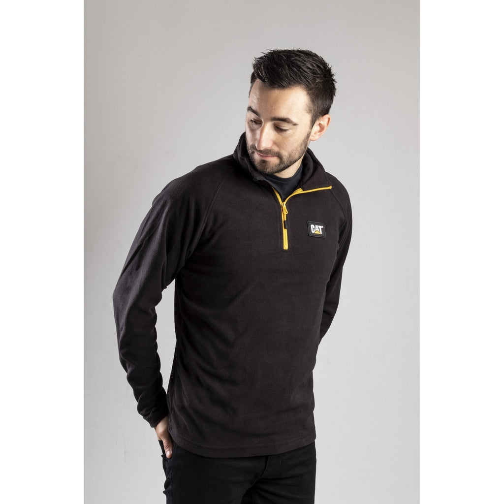 Caterpillar Concord Fleece Pullover Pulóverek Férfi Fekete | 2074-OJBMH