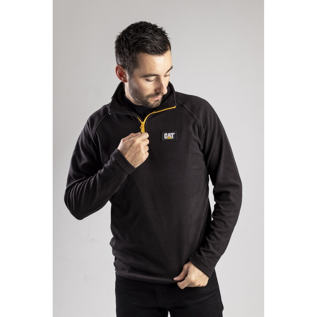 Caterpillar Concord Fleece Pullover Pulóverek Férfi Fekete | 2074-OJBMH