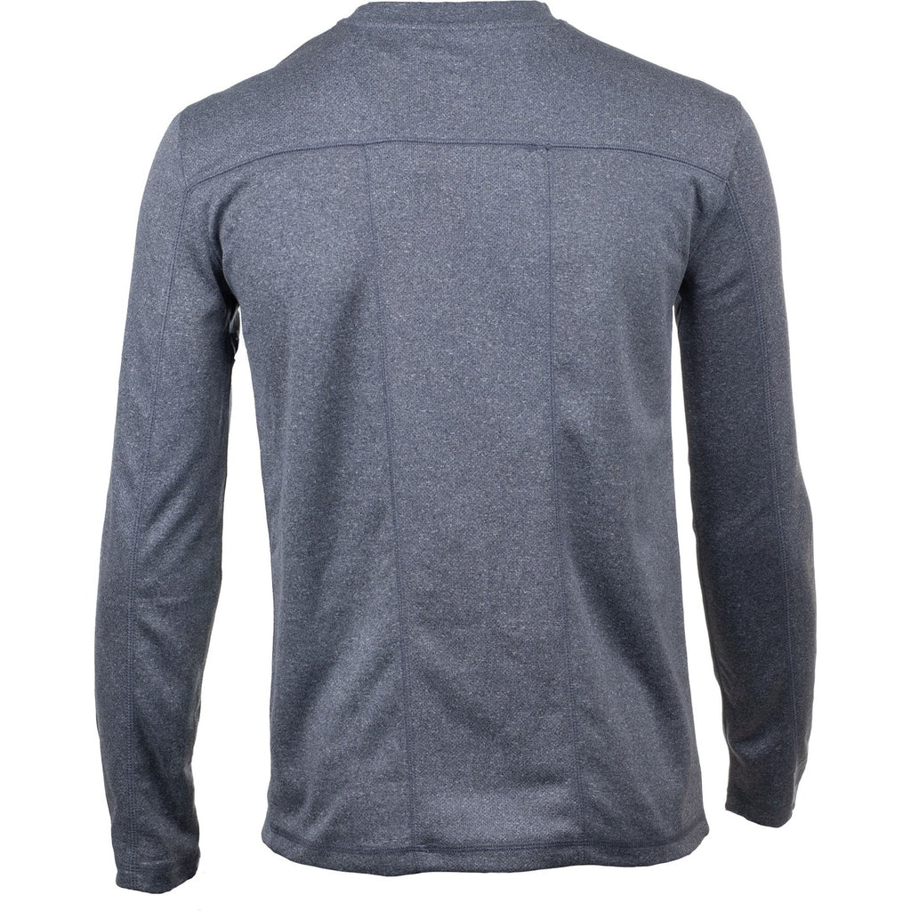 Caterpillar Coolmax Long Sleeve Heather Póló Férfi Sötétkék | 3915-NRDLA