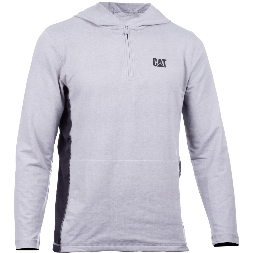 Caterpillar Coolmax Quarter Zip Hoodie Heather Pulóverek Férfi Szürke | 8295-EBNGK