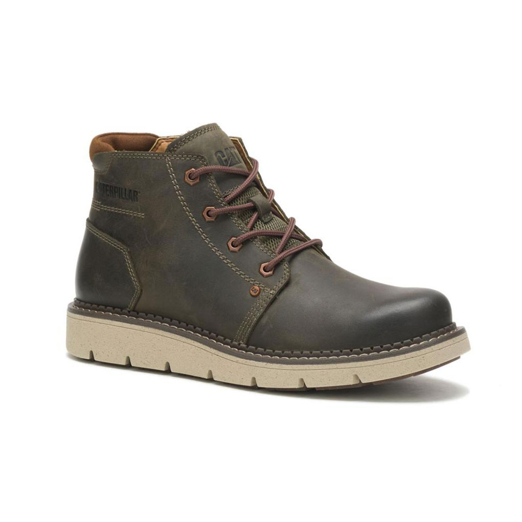 Caterpillar Covert Mid Waterproof Alkalmi Csizma Férfi Olivazöld | 4176-YFVKS