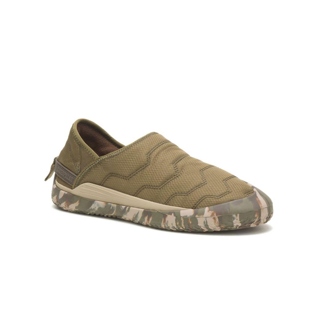 Caterpillar Crossover Slip Ons Férfi Sötétolivazöld | 0783-HYTKW