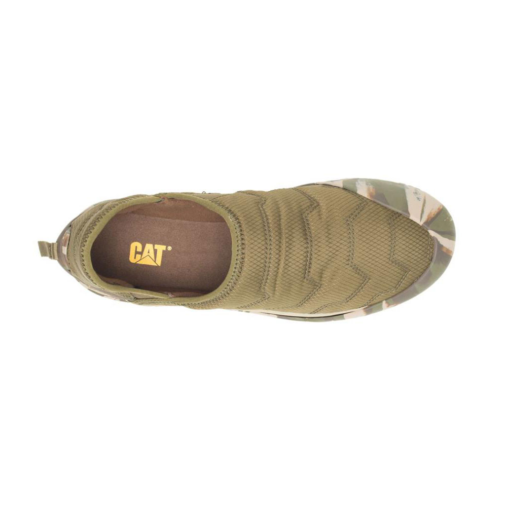 Caterpillar Crossover Slip Ons Női Sötétolivazöld | 0321-FLVKY