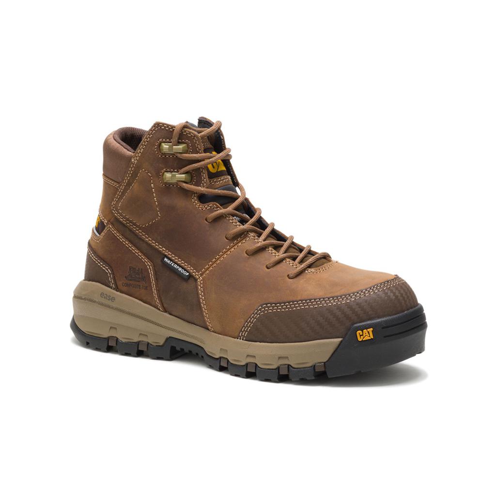 Caterpillar Device Waterproof Composite Toe Munkabakancs Férfi Sötétbézs | 3756-XGWSL