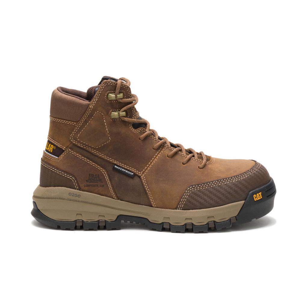 Caterpillar Device Waterproof Composite Toe Munkabakancs Férfi Sötétbézs | 3756-XGWSL