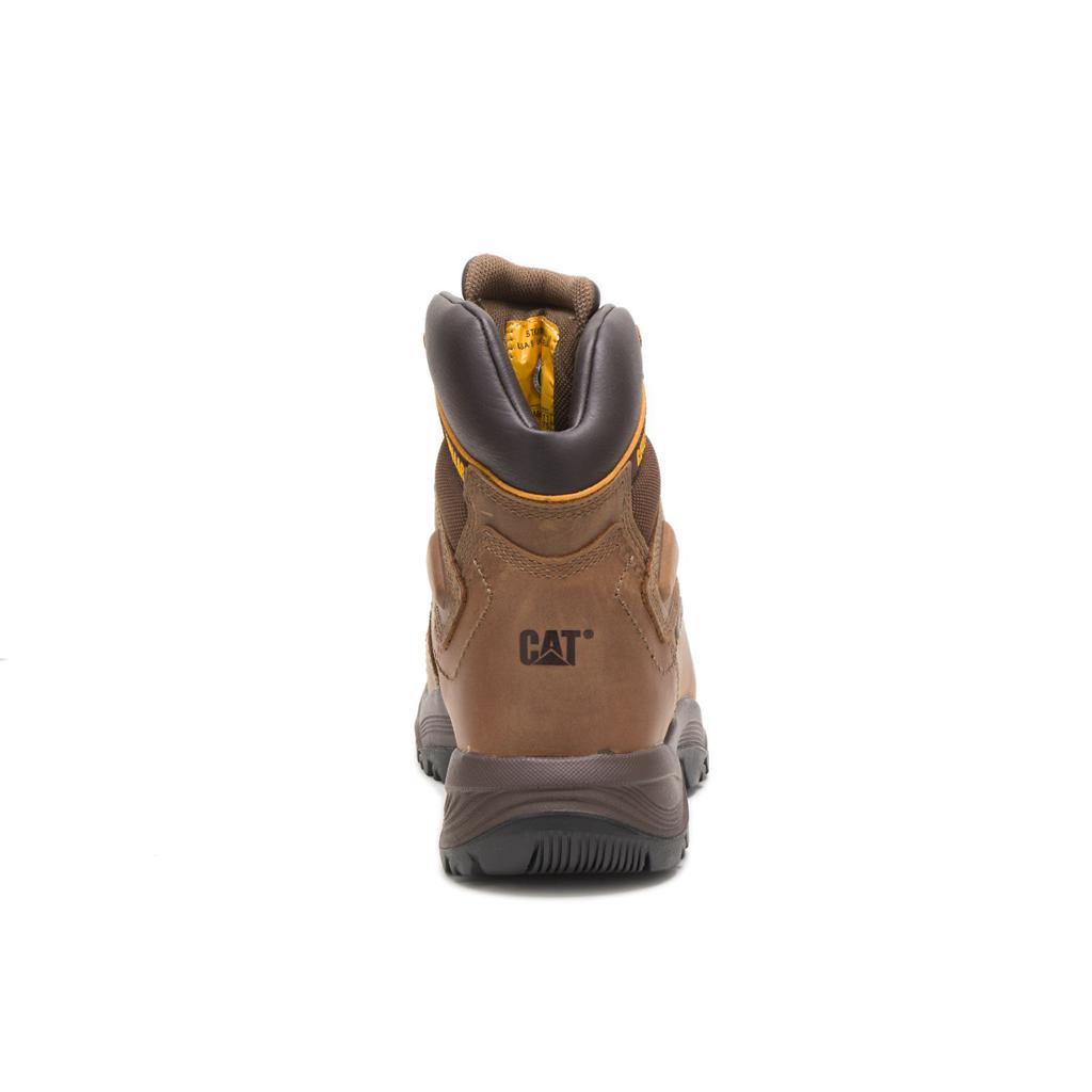 Caterpillar Diagnostic Hi Waterproof Thinsulate™ Steel Toe Munkabakancs Férfi Sötétbézs | 6743-DJYAV