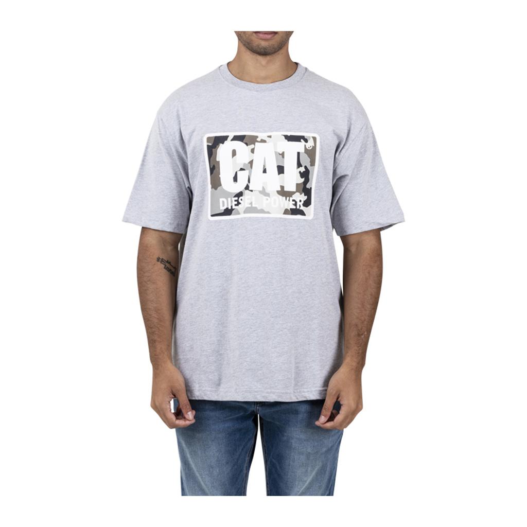 Caterpillar Diesel Power T-Shirts Férfi Szürke | 2738-FEWIV