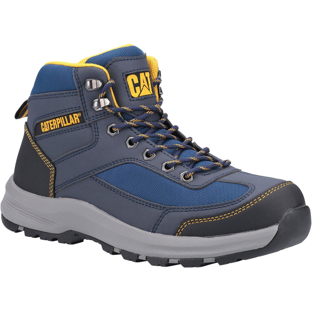 Caterpillar Elmore Mid Hiker S1 Munkavédelmi Bakancs Férfi Sötétkék | 8341-QHODY