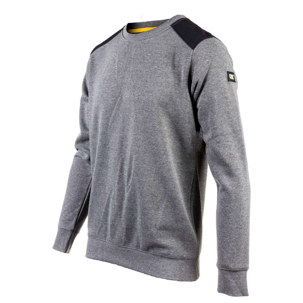 Caterpillar Essentials Crewneck Heather Pulóverek Férfi Sötétszürke | 0532-LNIVD