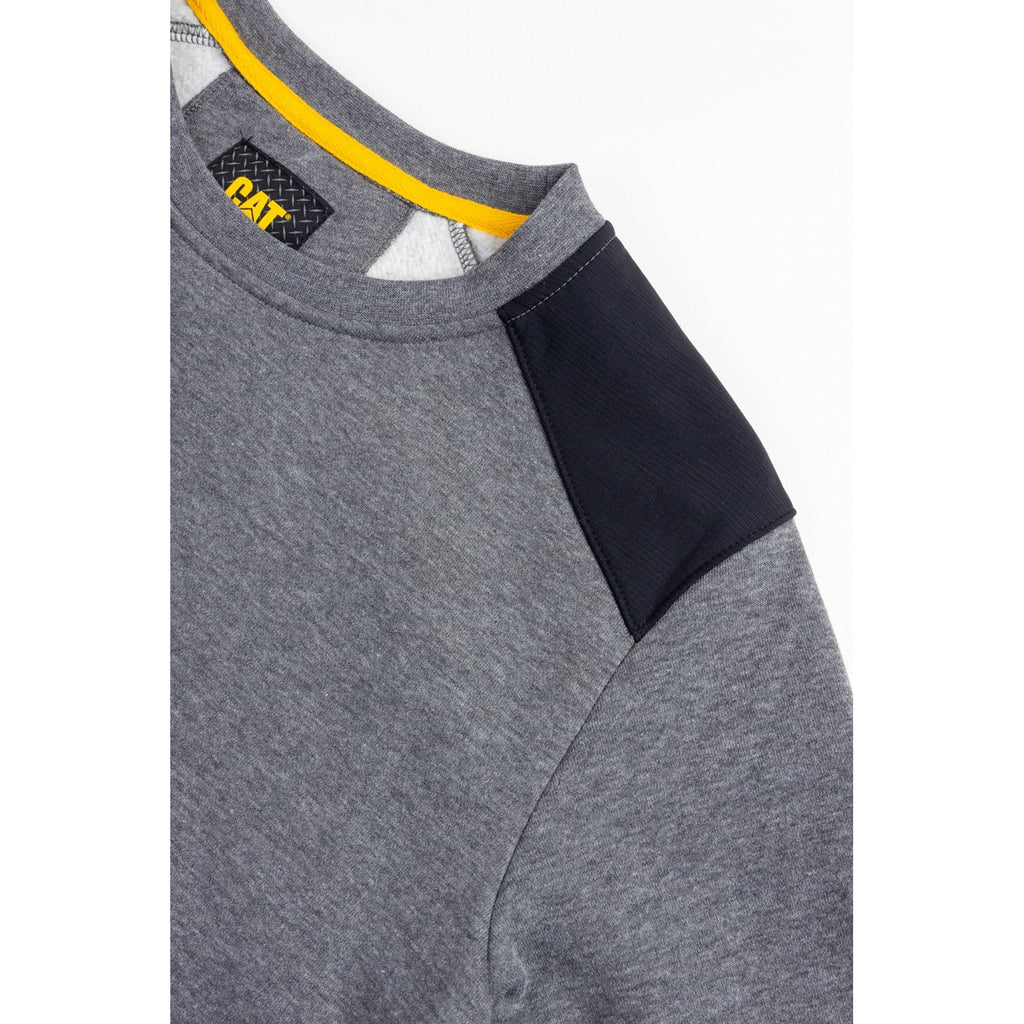 Caterpillar Essentials Crewneck Heather Pulóverek Férfi Sötétszürke | 0532-LNIVD