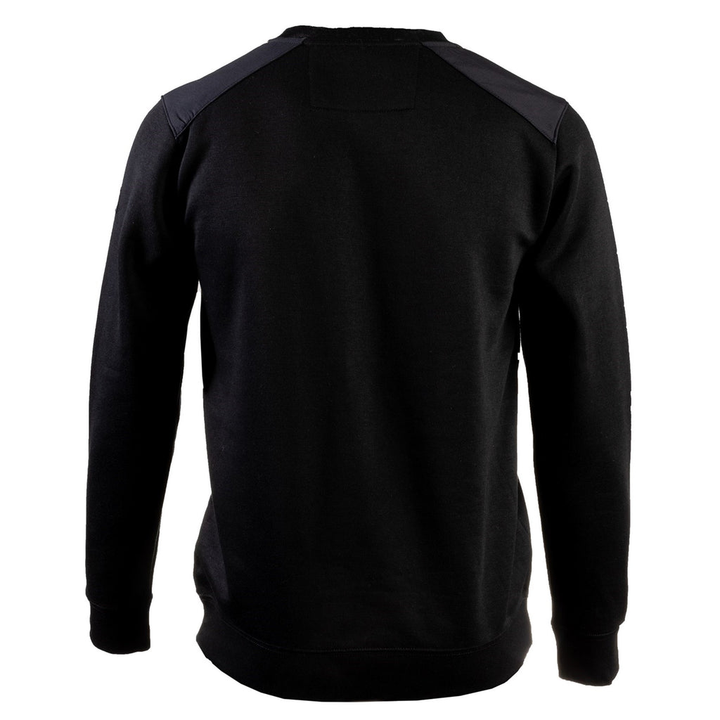 Caterpillar Essentials Crewneck Pulóverek Férfi Fekete | 2598-OLFTK