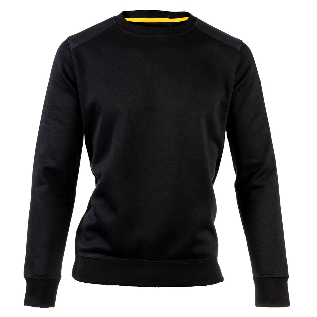 Caterpillar Essentials Crewneck Pulóverek Férfi Fekete | 2598-OLFTK