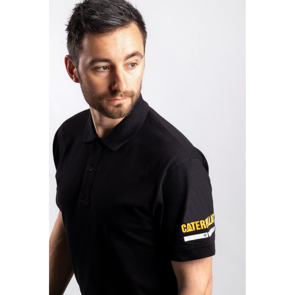 Caterpillar Essentials Polo Pólóing Férfi Fekete | 1754-CEWKP