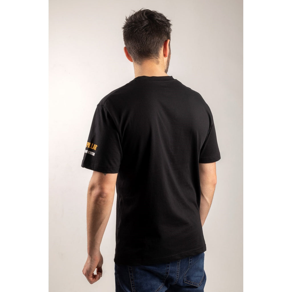 Caterpillar Essentials S/S Póló Férfi Fekete | 5918-BXTHR