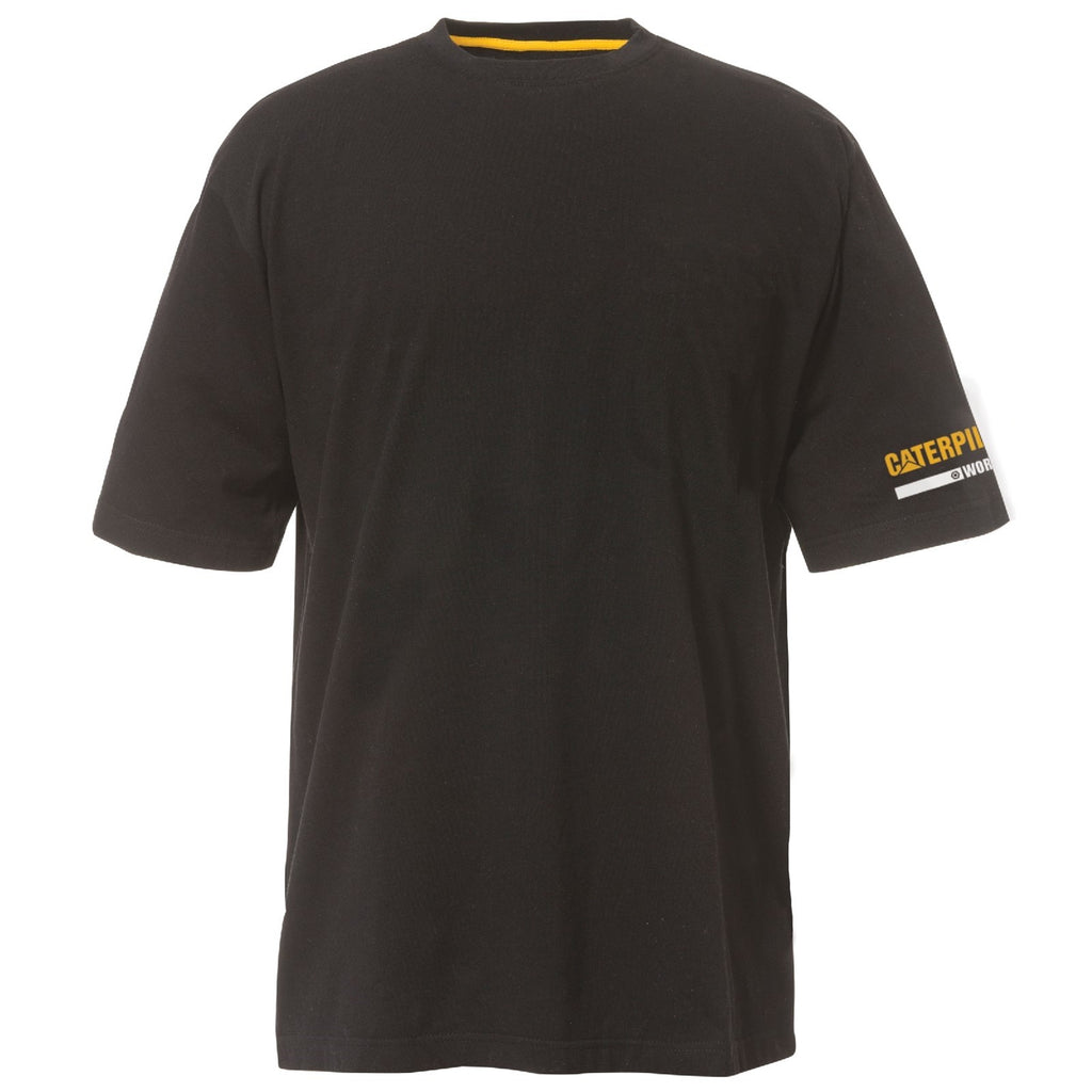 Caterpillar Essentials S/S Póló Férfi Fekete | 5918-BXTHR