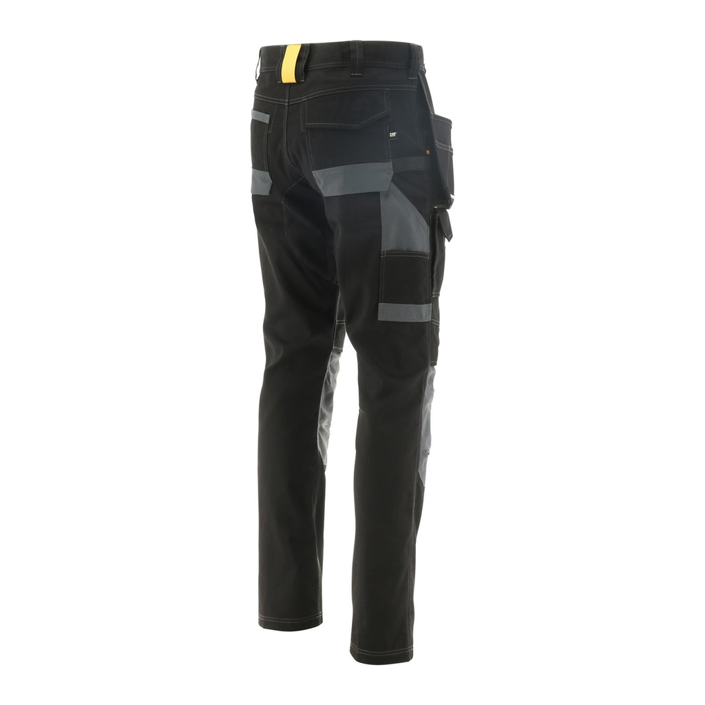 Caterpillar Essentials Stretch Knee Pocket Nadrág Férfi Black-Dark Shadow | 7450-NUGDR