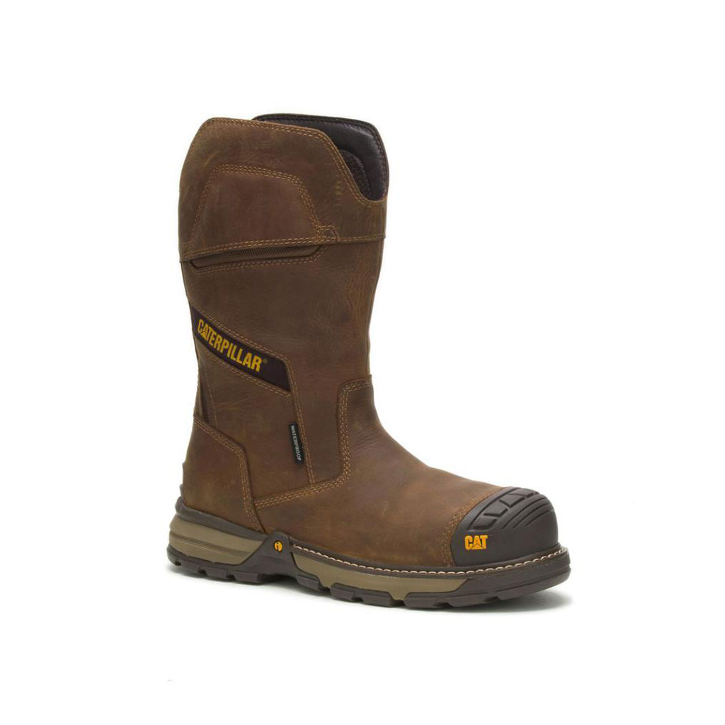 Caterpillar Excavator Superlite Carbon Composite Toe Vízálló Bakancs Férfi Barna | 2364-MJRQP