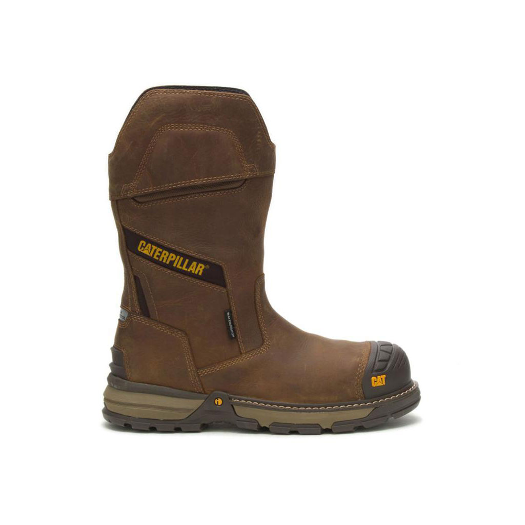 Caterpillar Excavator Superlite Carbon Composite Toe Vízálló Bakancs Férfi Barna | 2364-MJRQP