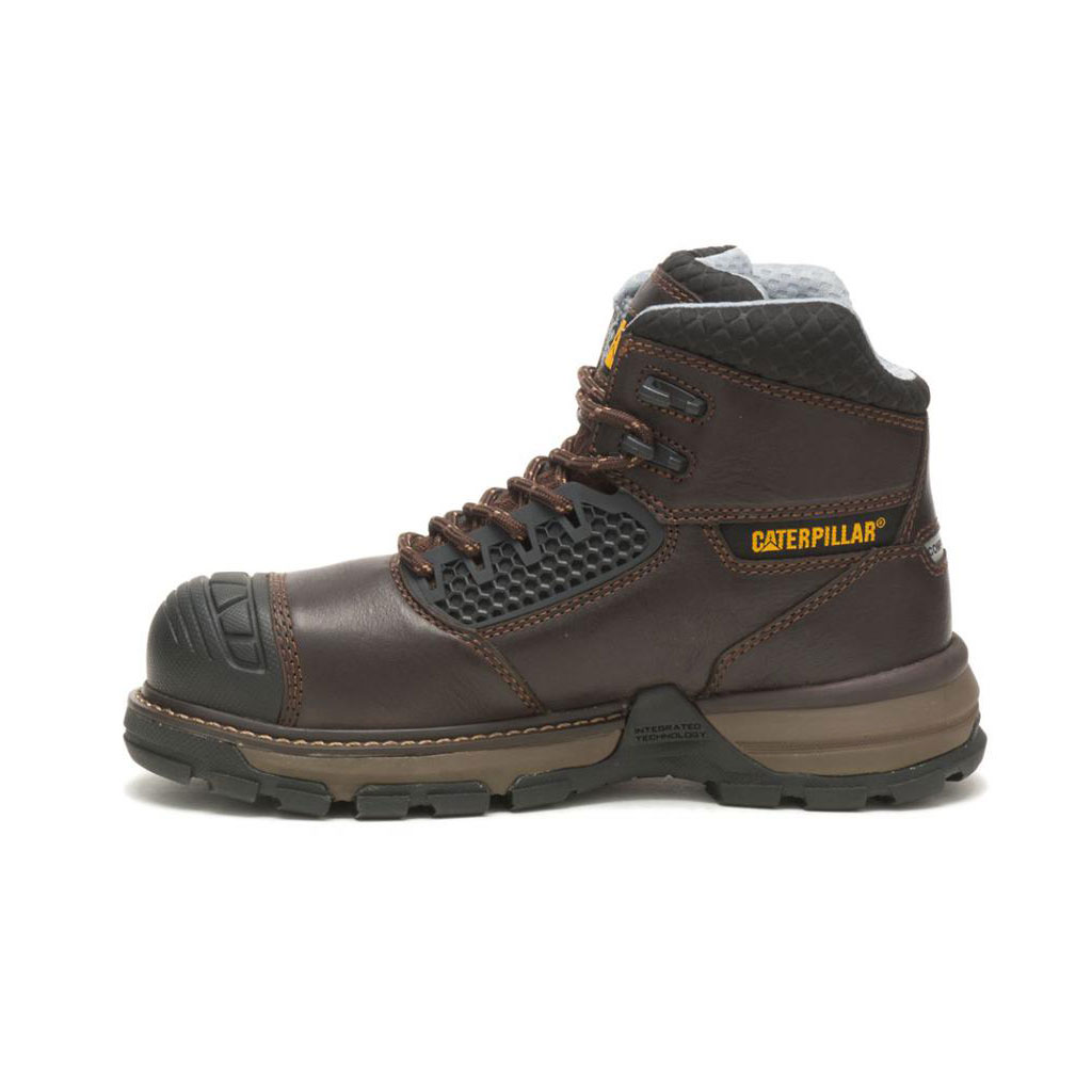 Caterpillar Excavator Superlite Cool Carbon Composite Toe Slip Resistant Footwear Női Sötétbarna | 4386-UYJKN