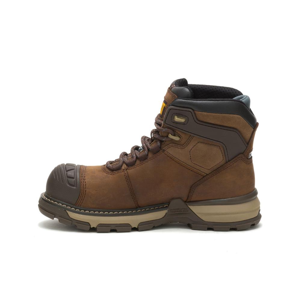 Caterpillar Excavator Superlite Waterproof Thinsulate™ Nano Toe Munkabakancs Női Sötétbarna | 0369-JQWPB