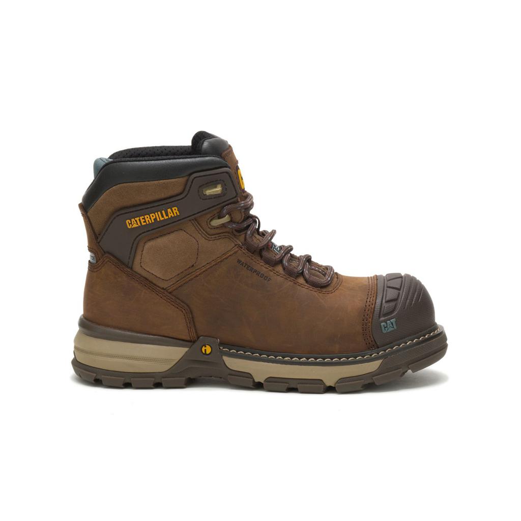 Caterpillar Excavator Superlite Waterproof Thinsulate™ Nano Toe Munkabakancs Női Sötétbarna | 0369-JQWPB