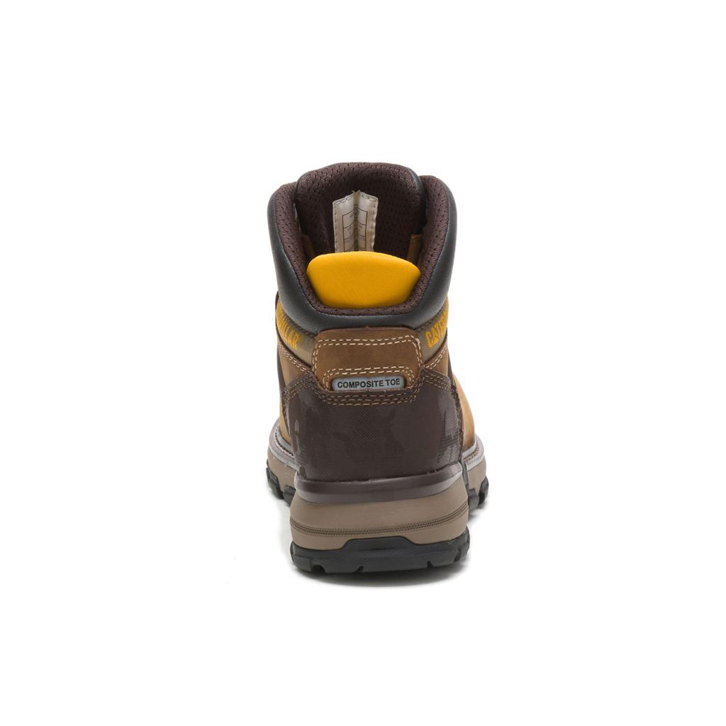 Caterpillar Excavator Superlite Waterproof Nano Toe Munkabakancs Férfi Brown/Black | 0693-AZHJC