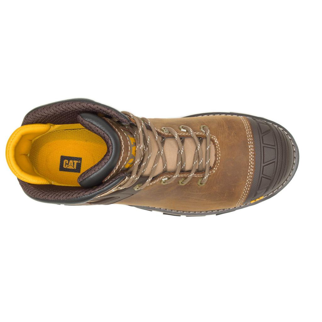 Caterpillar Excavator Superlite Waterproof Nano Toe Munkabakancs Férfi Barna | 1758-CURNI