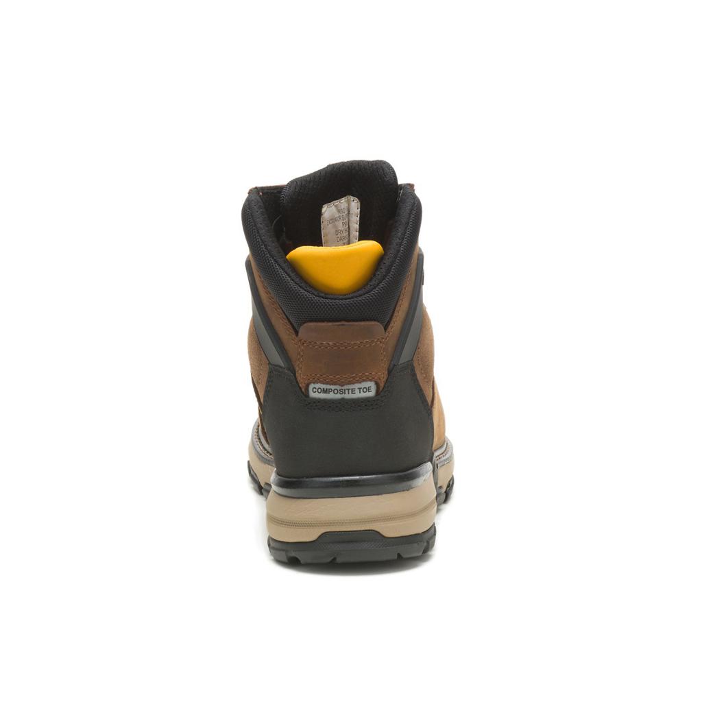 Caterpillar Excavator Superlite Waterproof Thinsulate™ Nano Toe Munkabakancs Férfi Sötétbarna | 2076-ZKWTN