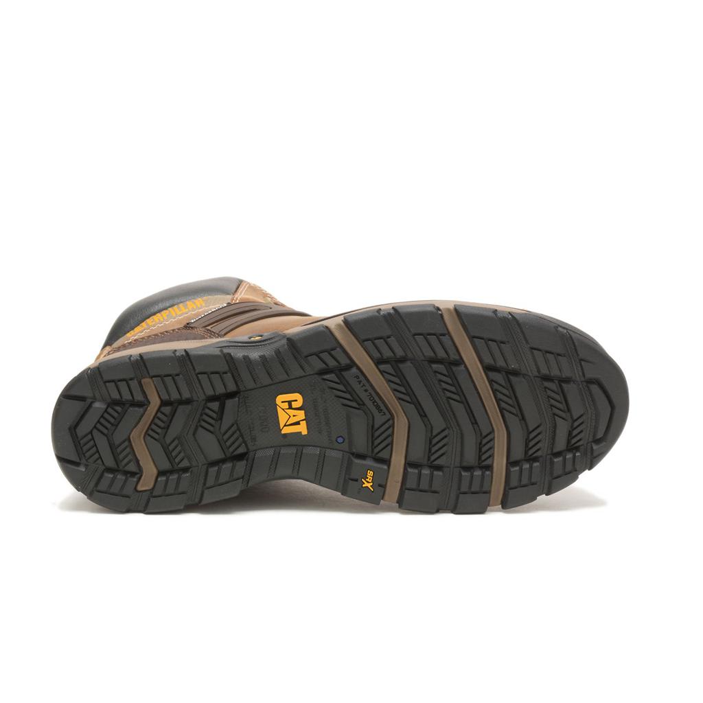 Caterpillar Excavator Superlite Waterproof Soft Toe Munkabakancs Férfi Sötétbézs | 2180-ADVKG