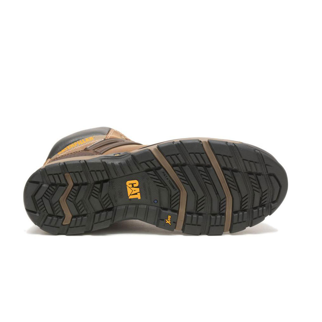 Caterpillar Excavator Superlite Waterproof Soft Toe Vízálló Bakancs Férfi Sötétbézs | 3258-HEUSG