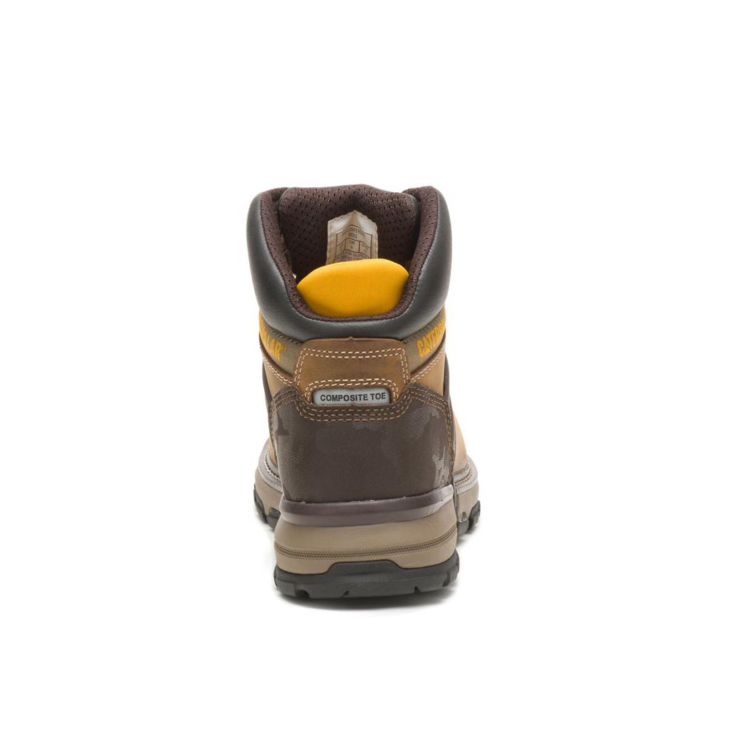 Caterpillar Excavator Superlite Waterproof Nano Toe Csa Munkabakancs Férfi Barna | 6147-SFJKE