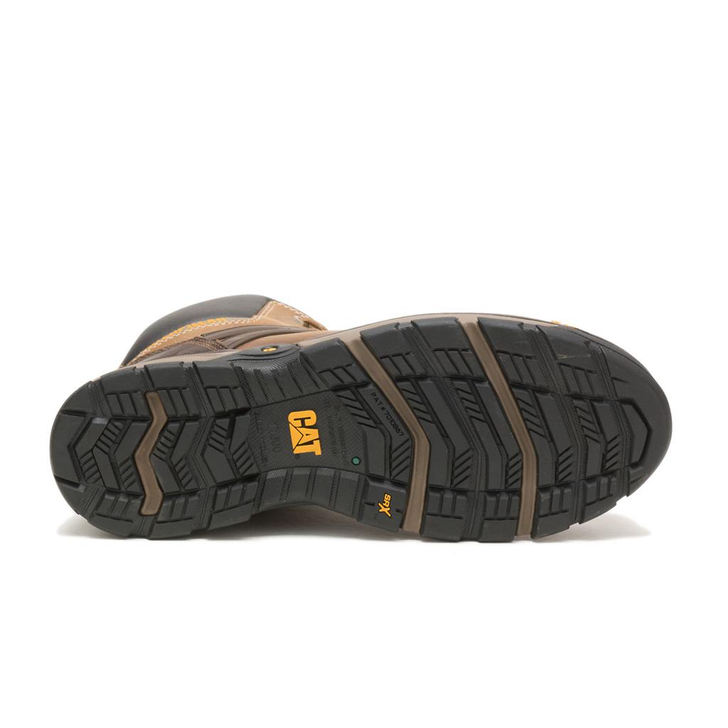 Caterpillar Excavator Superlite Waterproof Nano Toe Csa Munkabakancs Férfi Barna | 6147-SFJKE